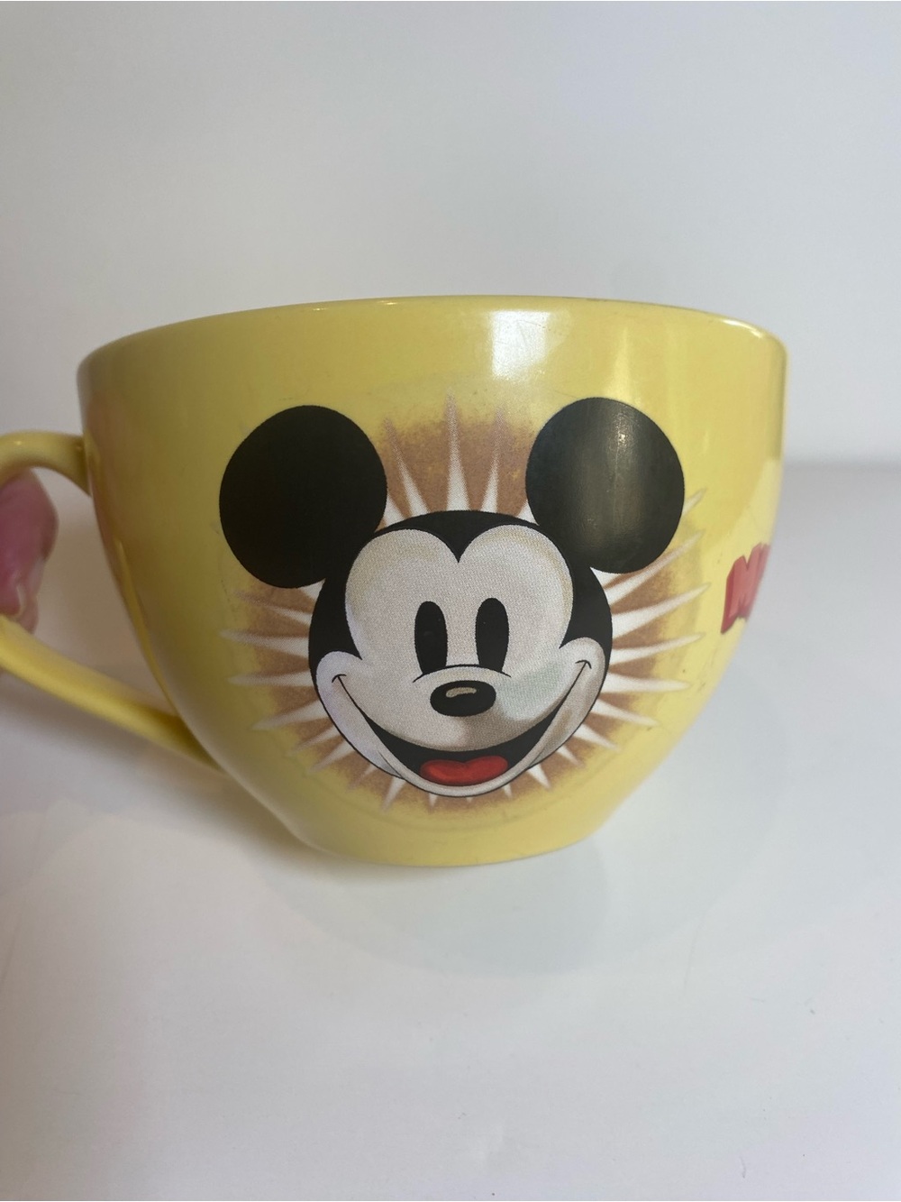 Disney Yellow Ceramic Mug with Classic Mickey Face - Picture 3 of 5